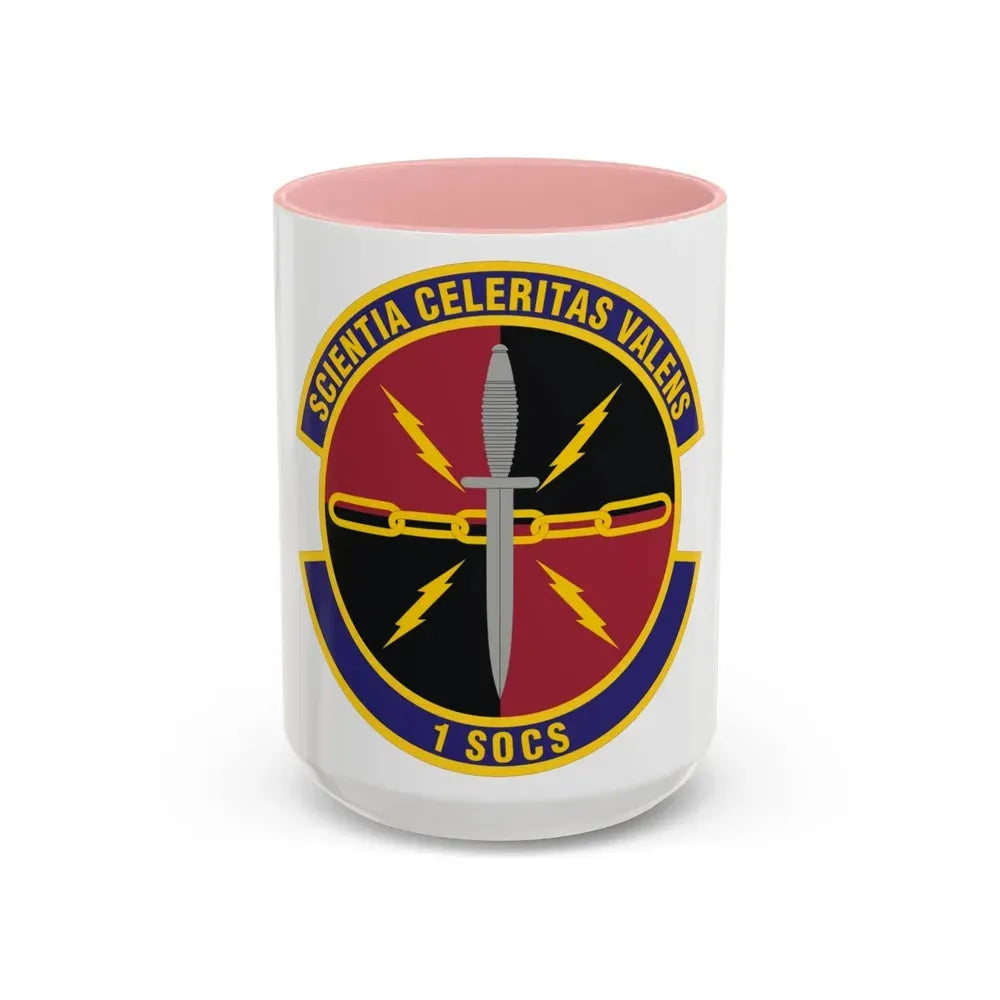1st Special Operations Communications Squadron (U.S. Air Force) Accent Coffee Mug 15oz Pink - Go Mug Yourself