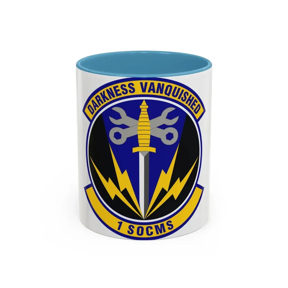 1st Special Operations Component Maintenance Squadron (U.S. Air Force) Accent Coffee Mug 11oz Light Blue - Go Mug Yourself