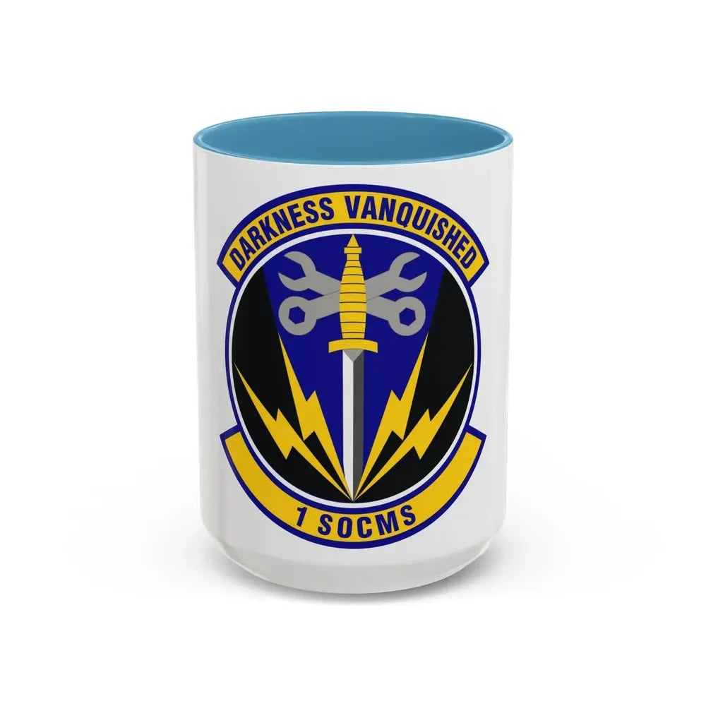 1st Special Operations Component Maintenance Squadron (U.S. Air Force) Accent Coffee Mug 15oz Light Blue - Go Mug Yourself