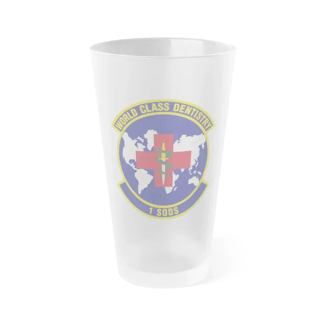 1st Special Operations Dental Squadron (U.S. Air Force) Frosted Pint Glass 16oz 16oz Frosted - Go Mug Yourself