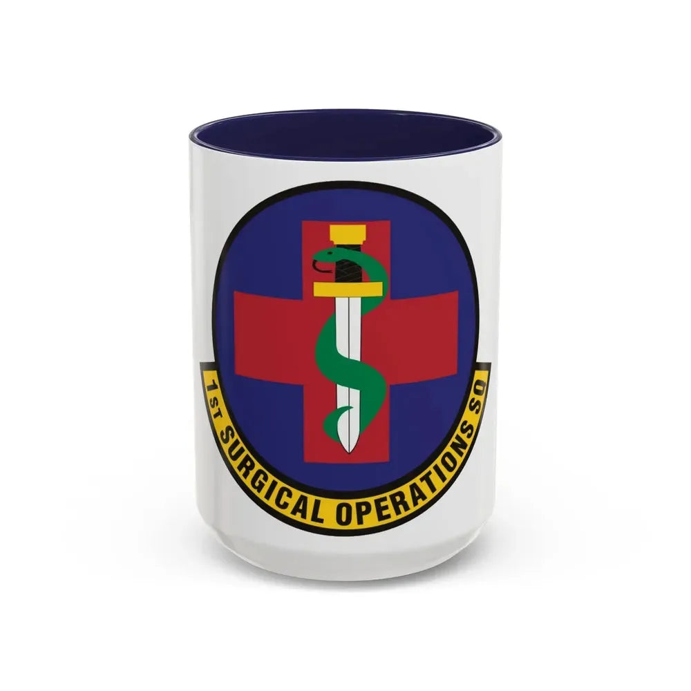 1st Surgical Operations Squadron (U.S. Air Force) Accent Coffee Mug 15oz Navy - Go Mug Yourself