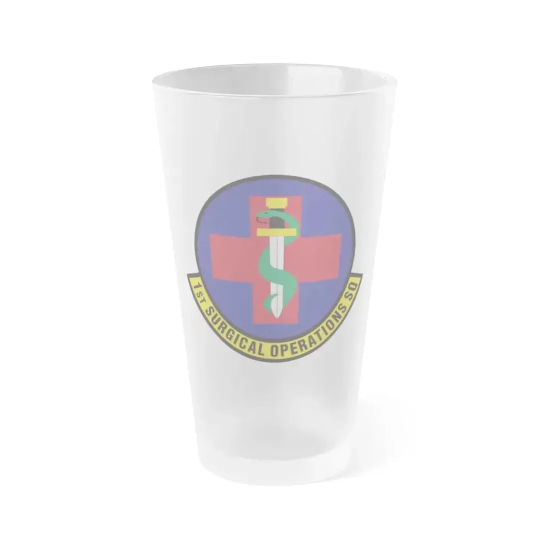 1st Surgical Operations Squadron (U.S. Air Force) Frosted Pint Glass 16oz 16oz Frosted - Go Mug Yourself