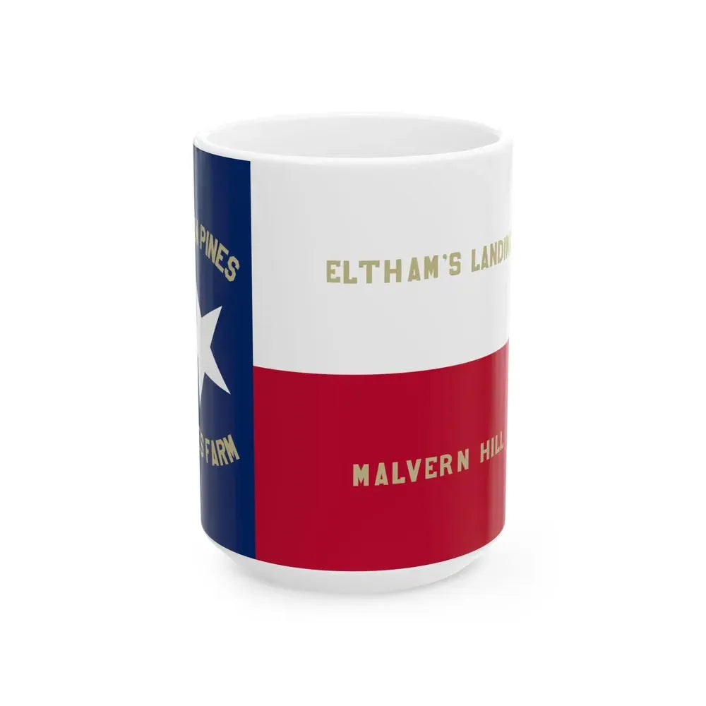 1st Texas Infantry Regiment Flag (United States) White Coffee Mug 15oz - Go Mug Yourself