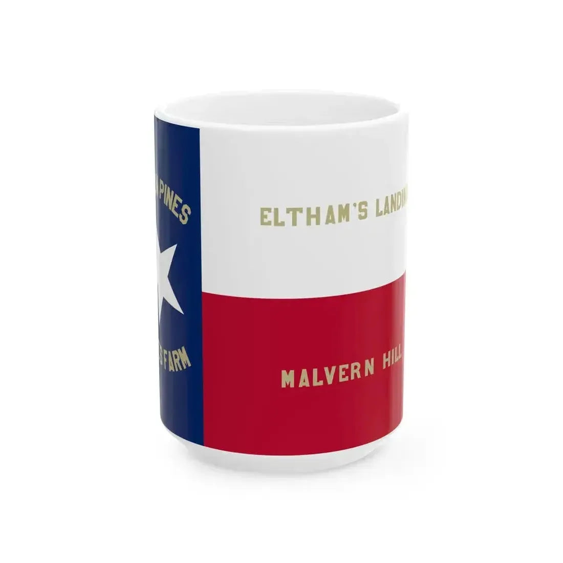 1st Texas Infantry Regiment Flag (United States) White Coffee Mug 15oz - Go Mug Yourself