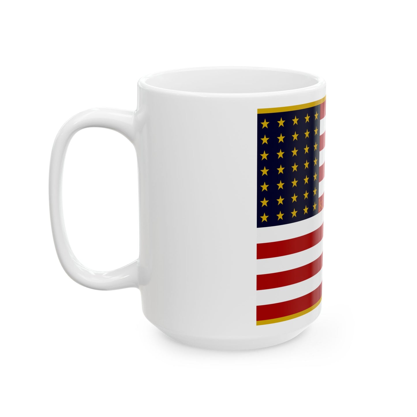 1ST. ARK. INF. U.S. VOLS. National Flag (United States) White Coffee Mug-Go Mug Yourself