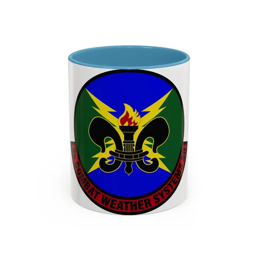 2 Combat Weather Systems Sq ACC (U.S. Air Force) Accent Coffee Mug 11oz Light Blue - Go Mug Yourself