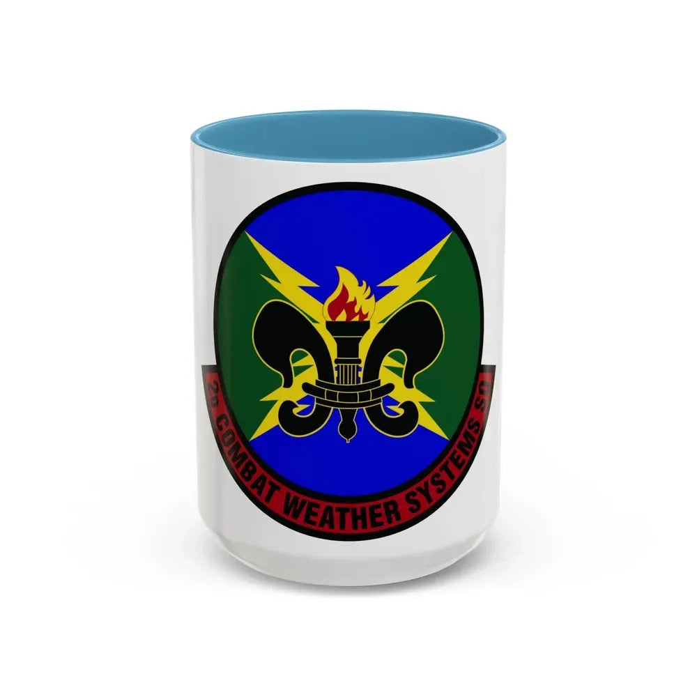 2 Combat Weather Systems Sq ACC (U.S. Air Force) Accent Coffee Mug 15oz Light Blue - Go Mug Yourself