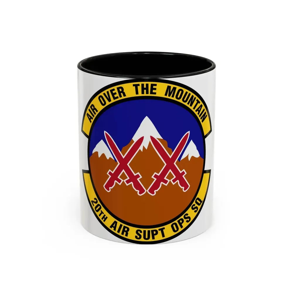 20 Air Support Operations Squadron ACC (U.S. Air Force) Accent Coffee Mug 11oz Black - Go Mug Yourself