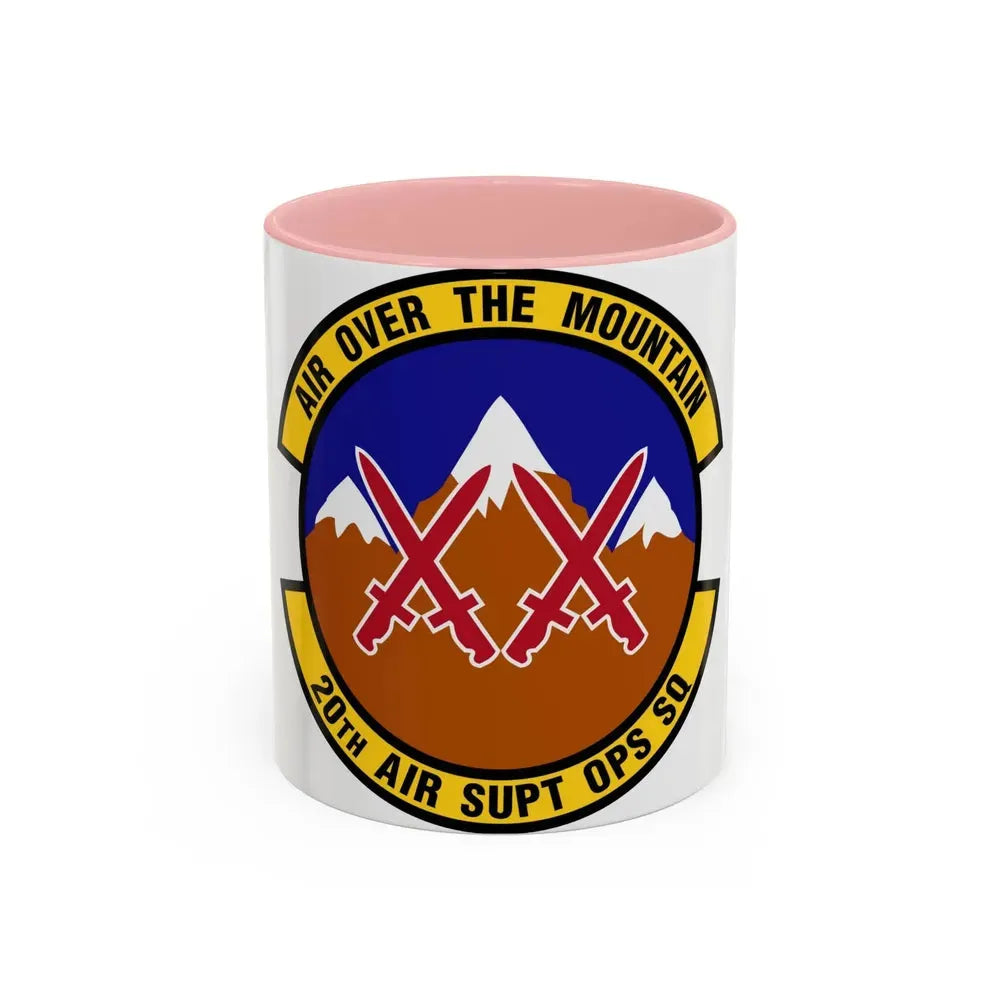 20 Air Support Operations Squadron ACC (U.S. Air Force) Accent Coffee Mug 11oz Pink - Go Mug Yourself