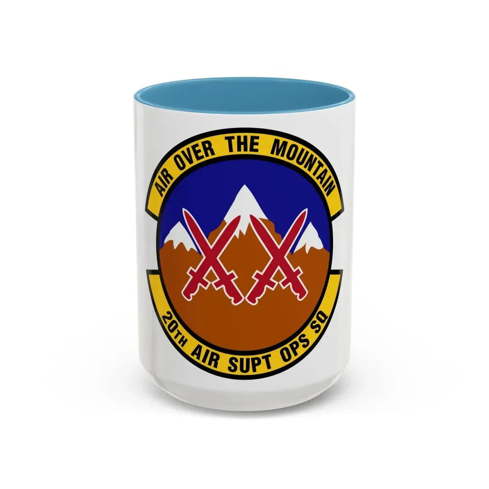 20 Air Support Operations Squadron ACC (U.S. Air Force) Accent Coffee Mug 15oz Light Blue - Go Mug Yourself