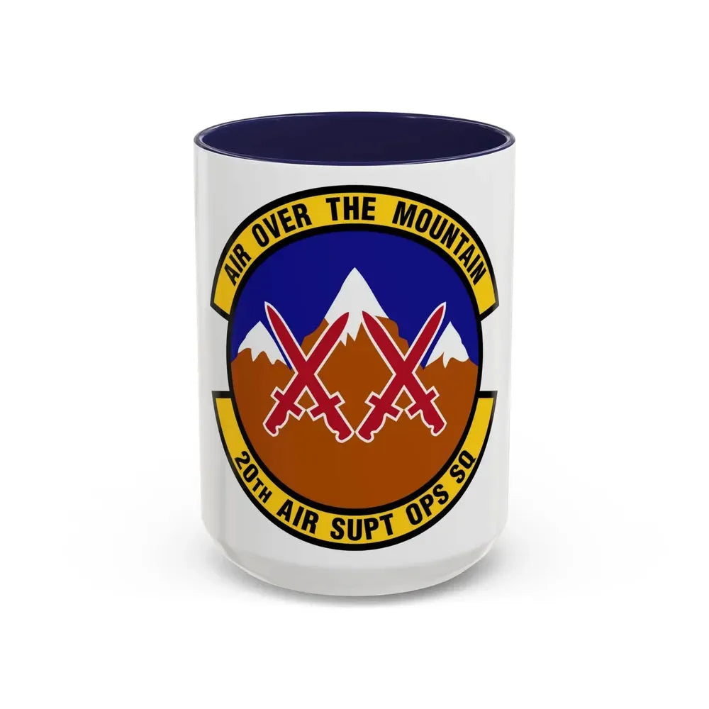 20 Air Support Operations Squadron ACC (U.S. Air Force) Accent Coffee Mug 15oz Navy - Go Mug Yourself