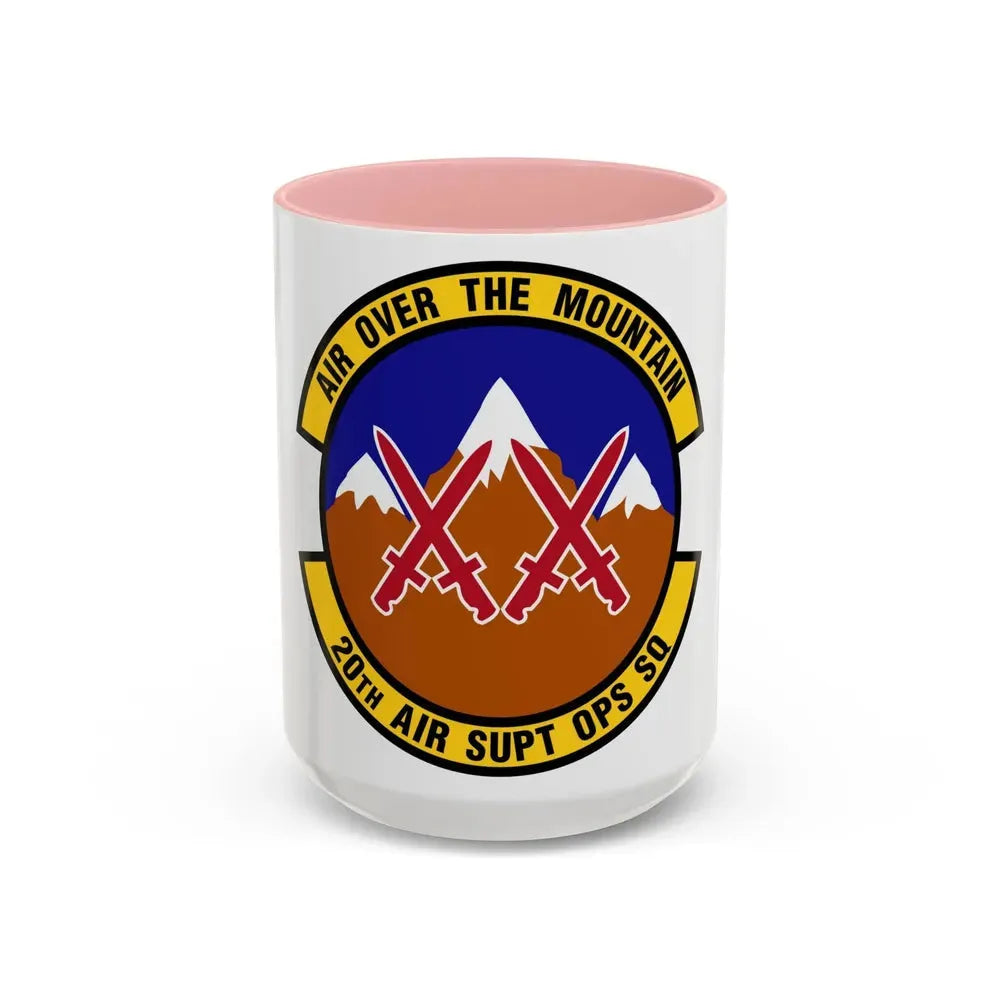 20 Air Support Operations Squadron ACC (U.S. Air Force) Accent Coffee Mug 15oz Pink - Go Mug Yourself