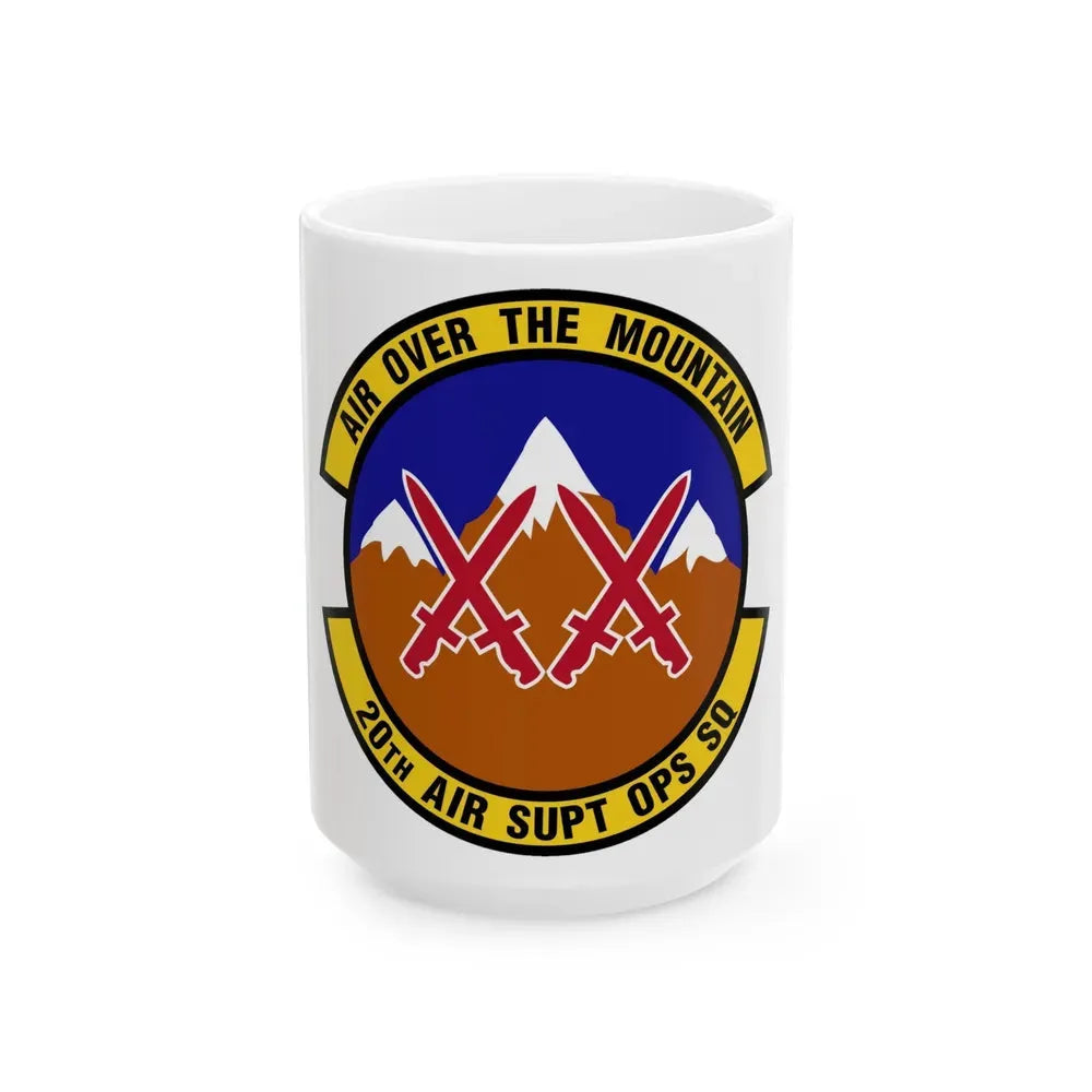 20 Air Support Operations Squadron ACC (U.S. Air Force) White Coffee Mug 15oz - Go Mug Yourself