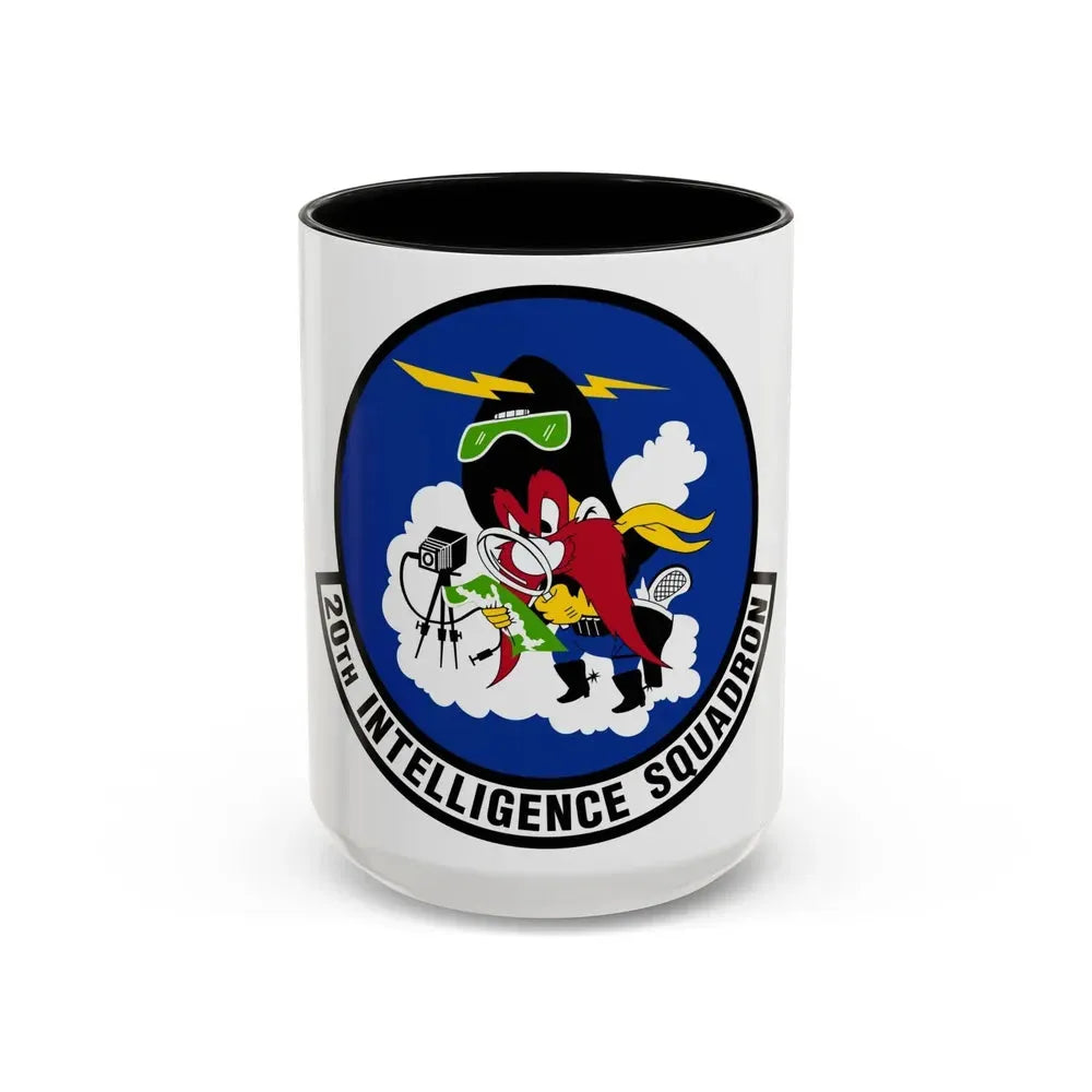 20 Intelligence Squadron ACC (U.S. Air Force) Accent Coffee Mug 15oz Black - Go Mug Yourself