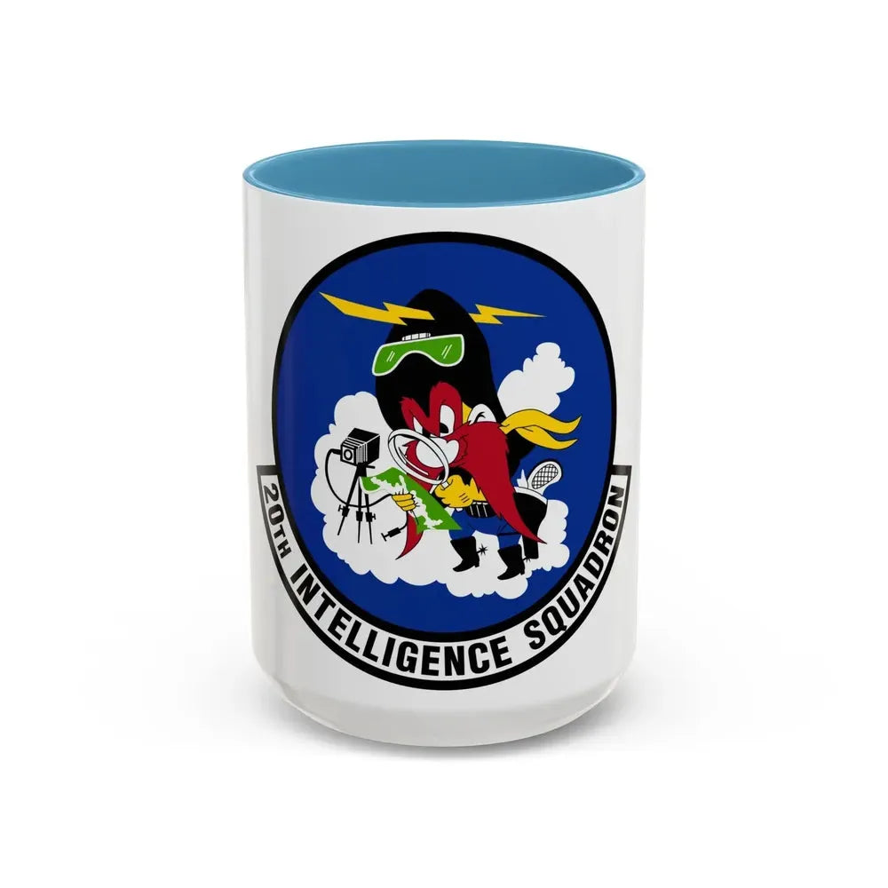 20 Intelligence Squadron ACC (U.S. Air Force) Accent Coffee Mug 15oz Light Blue - Go Mug Yourself