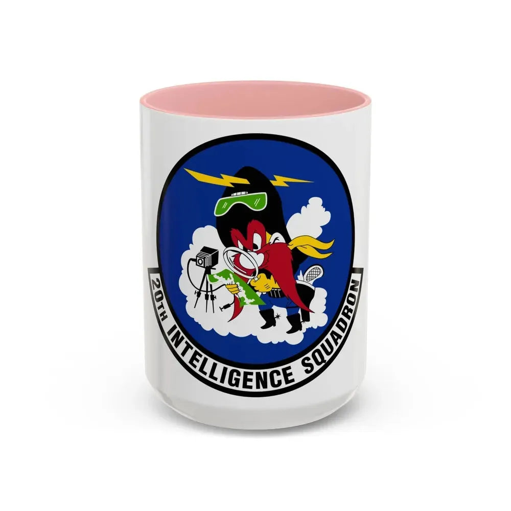 20 Intelligence Squadron ACC (U.S. Air Force) Accent Coffee Mug 15oz Pink - Go Mug Yourself