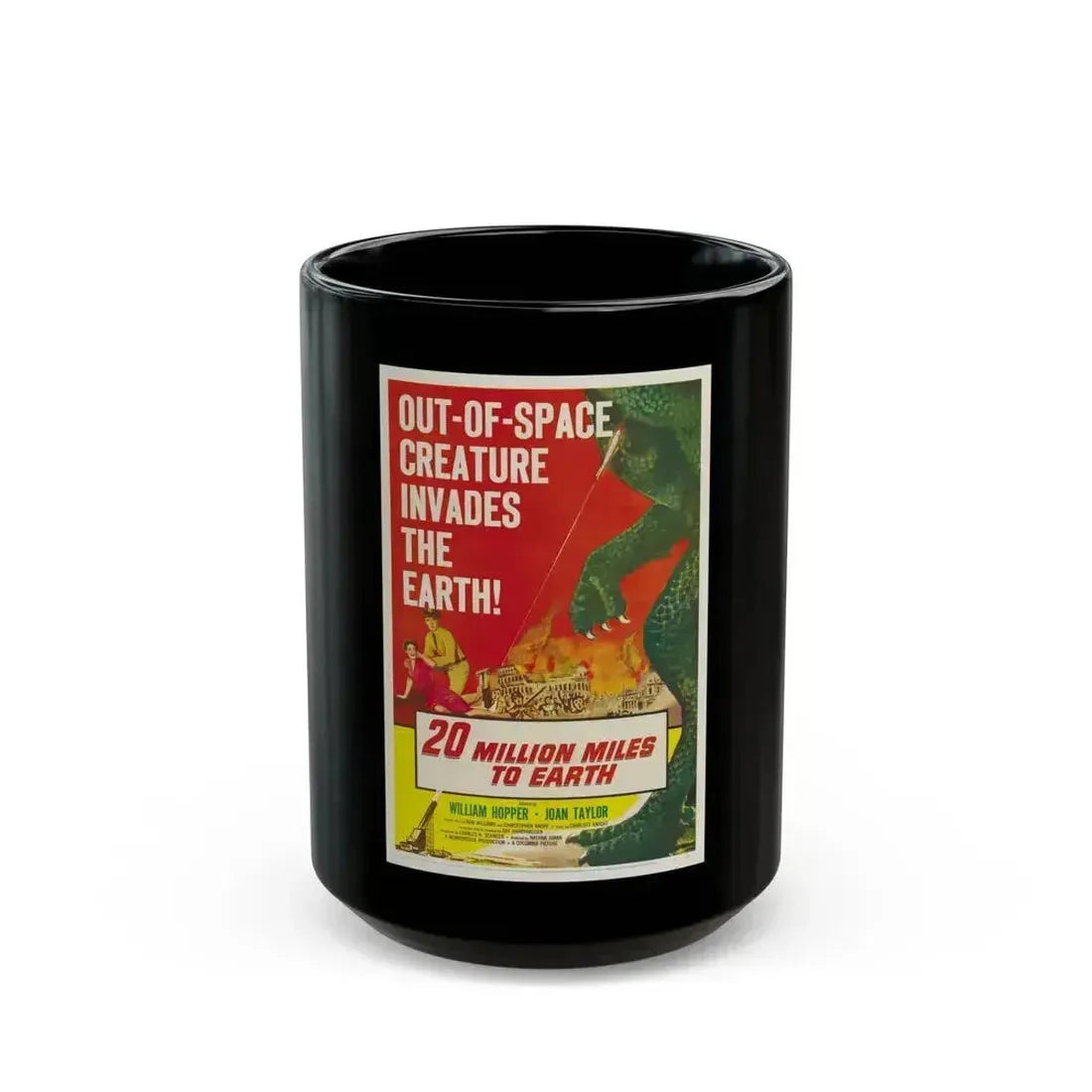 20 MILLION MILES TO EARTH 1957 Movie Poster - Black Coffee Mug 15oz - Go Mug Yourself