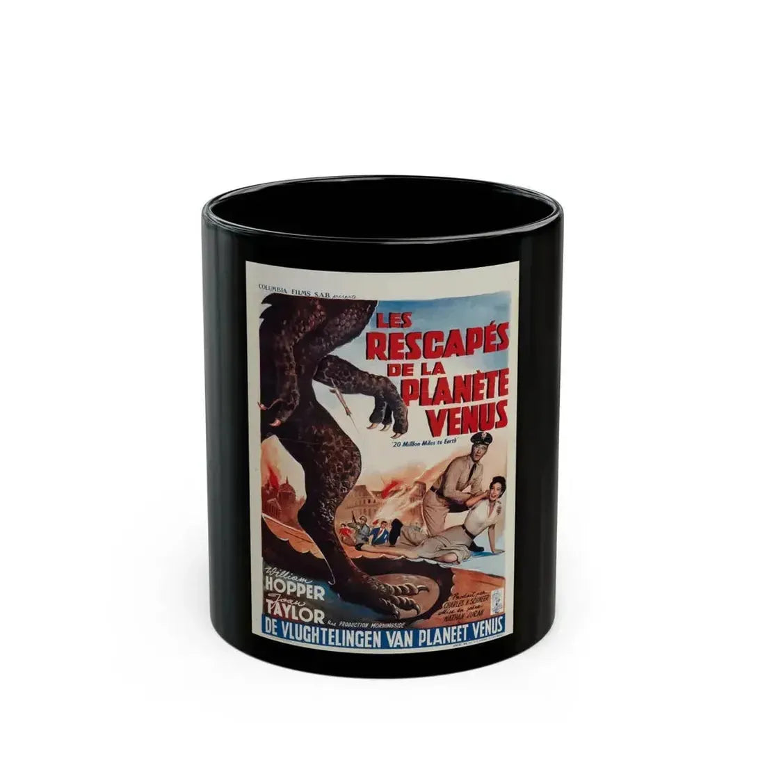20 MILLION MILES TO EARTH (BELGIAN) 1957 Movie Poster - Black Coffee Mug - Go Mug Yourself