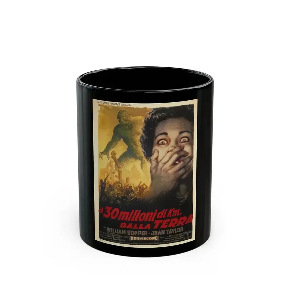 20 MILLION MILES TO EARTH (ITALIAN 2) 1957 Movie Poster - Black Coffee Mug 11oz - Go Mug Yourself