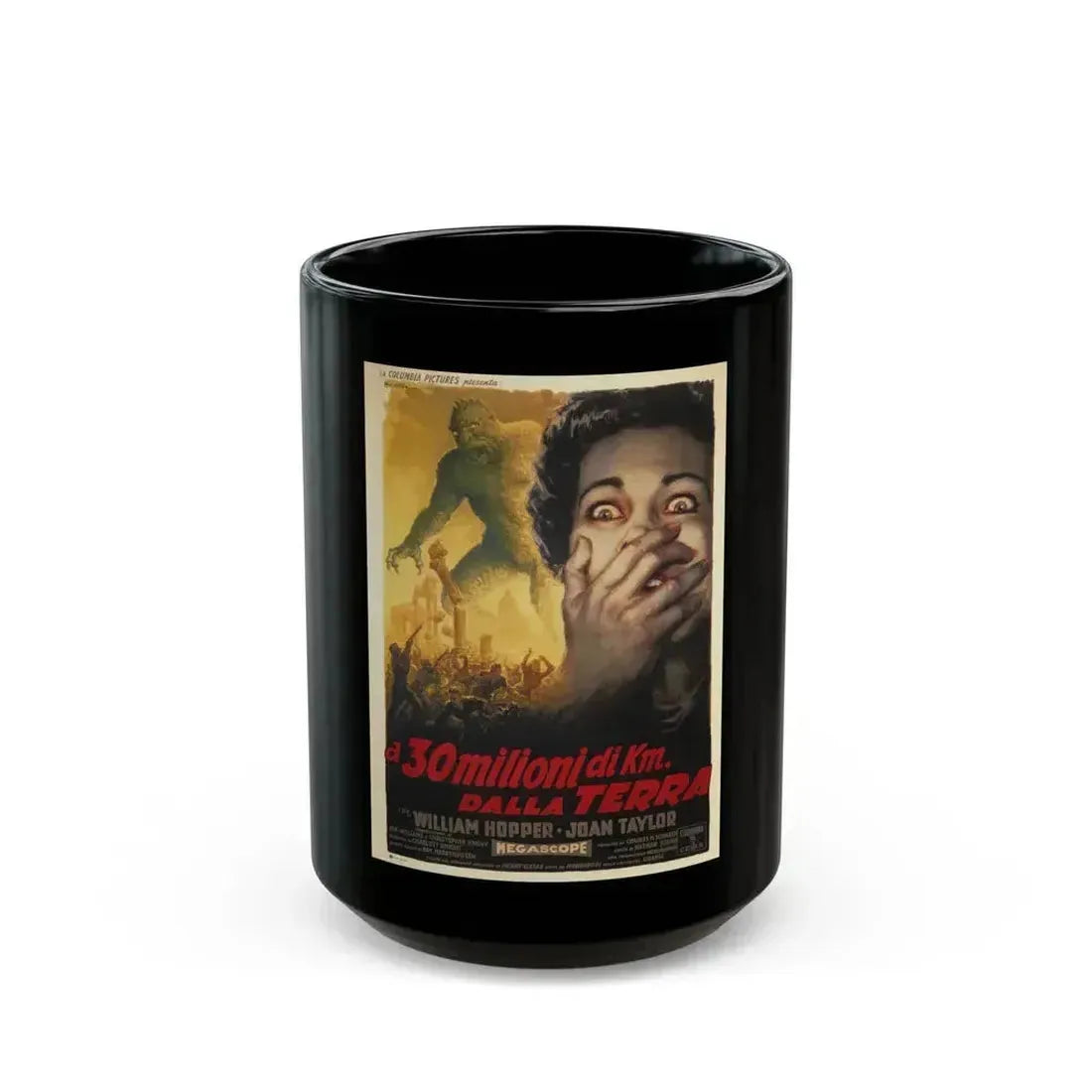 20 MILLION MILES TO EARTH (ITALIAN 2) 1957 Movie Poster - Black Coffee Mug 15oz - Go Mug Yourself