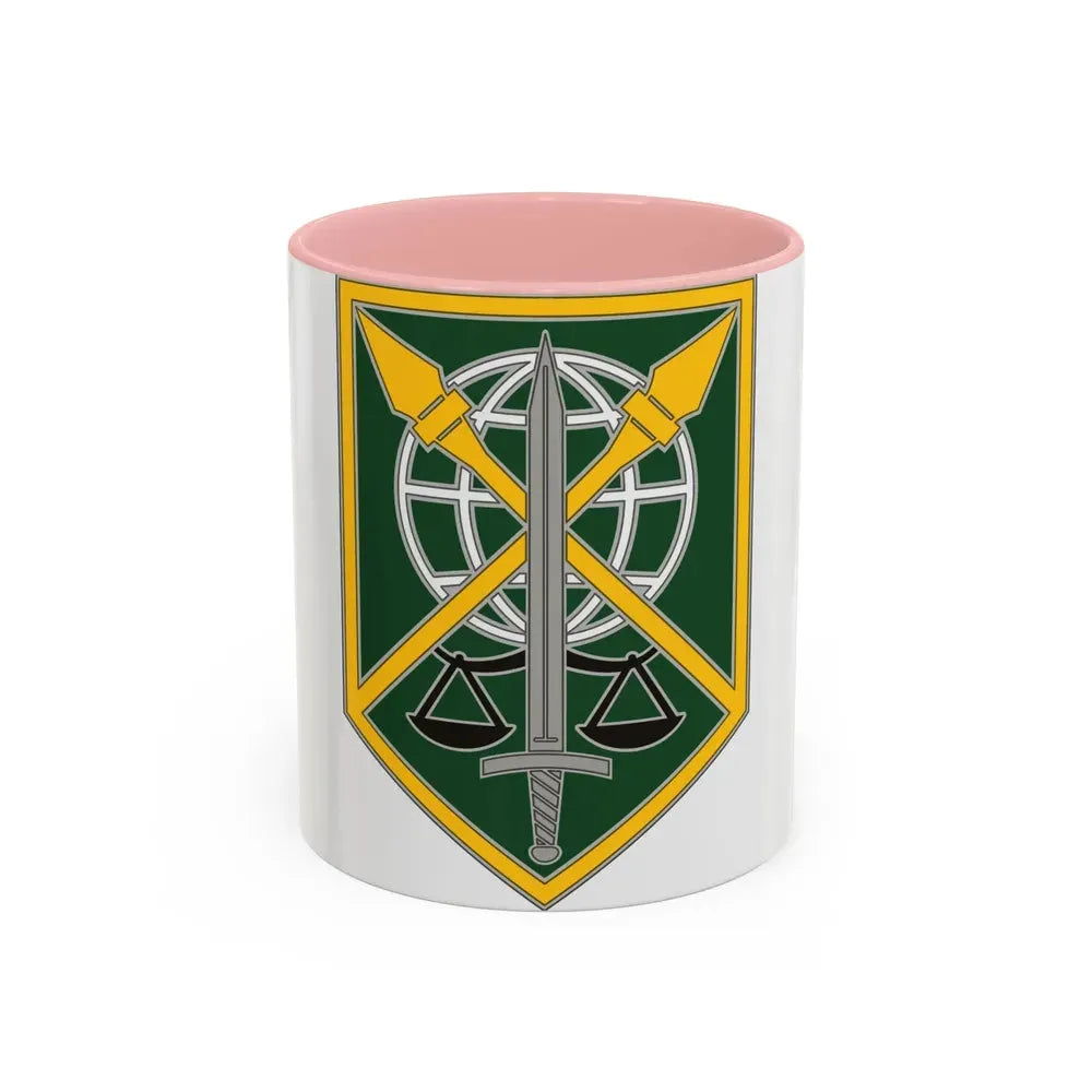 200 Military Police Command (U.S. Army) Accent Coffee Mug 11oz Pink - Go Mug Yourself