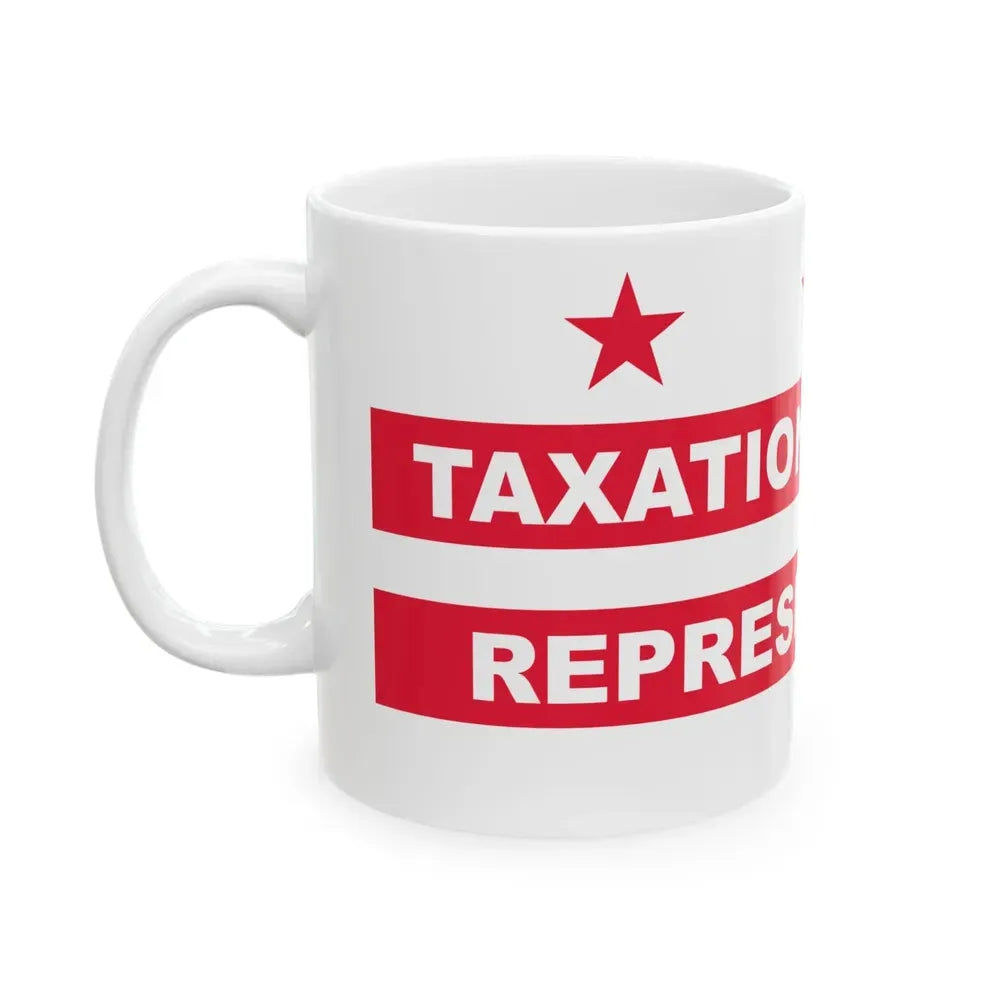 2002 Washington D.C. protest Flag (United States) White Coffee Mug - Go Mug Yourself