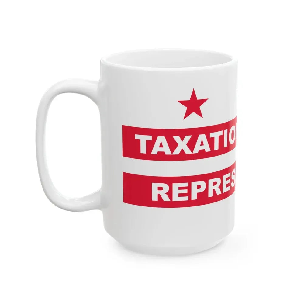 2002 Washington D.C. protest Flag (United States) White Coffee Mug - Go Mug Yourself