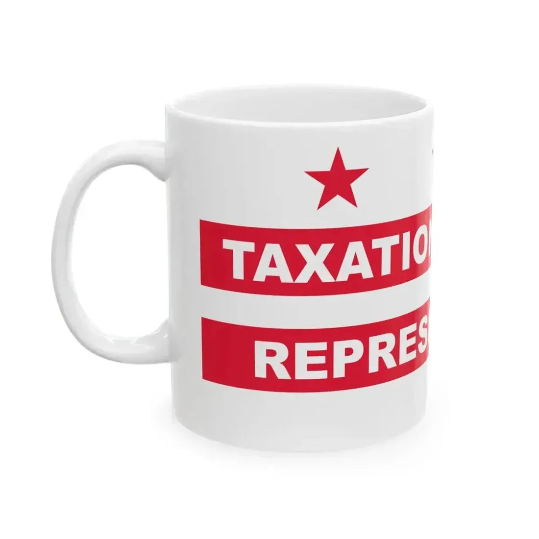 2002 Washington D.C. protest Flag (United States) White Coffee Mug - Go Mug Yourself