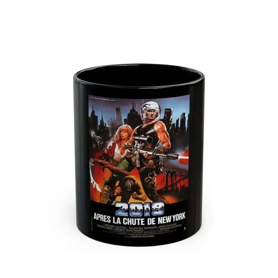 2019 - AFTER THE FALL OF NEW YORK 1983 Movie Poster - Black Coffee Mug 11oz - Go Mug Yourself