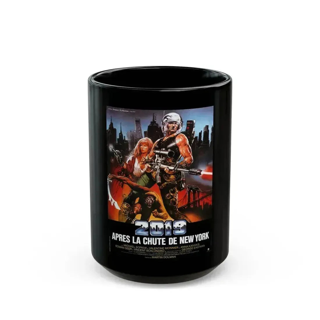 2019 - AFTER THE FALL OF NEW YORK 1983 Movie Poster - Black Coffee Mug 15oz - Go Mug Yourself