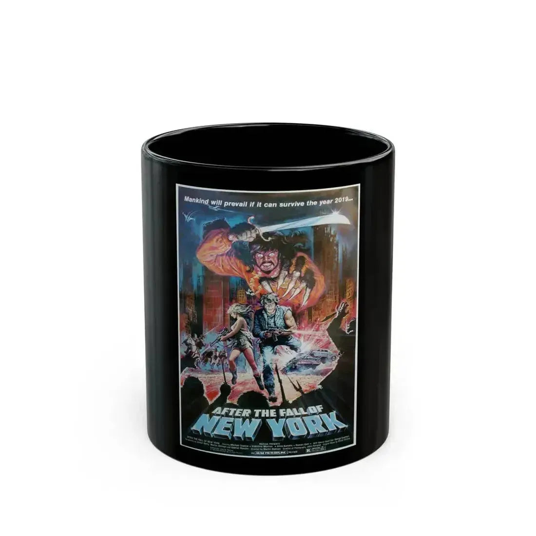 2019 - AFTER THE FALL OF NEW YORK (2) 1983 Movie Poster - Black Coffee Mug 11oz - Go Mug Yourself