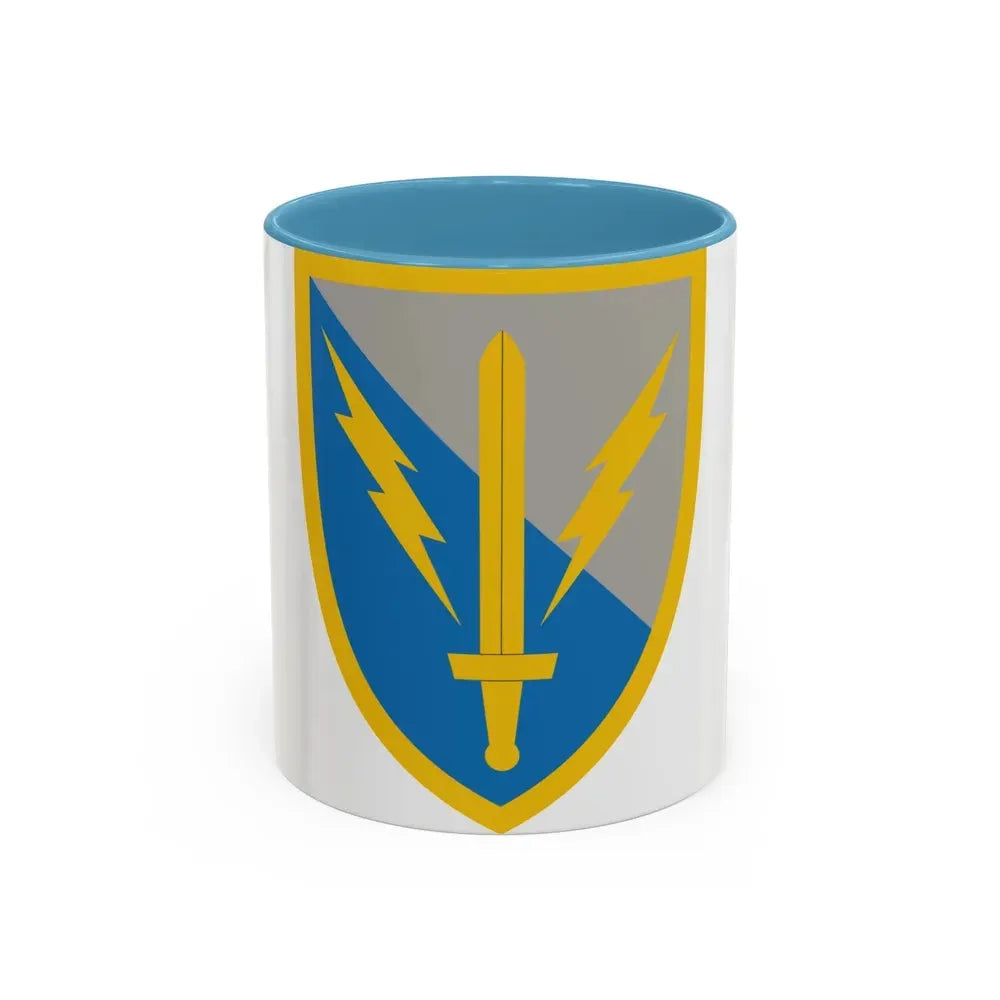 201st Expeditionary Military Intelligence Brigade (U.S. Army) Accent Coffee Mug 11oz Light Blue - Go Mug Yourself