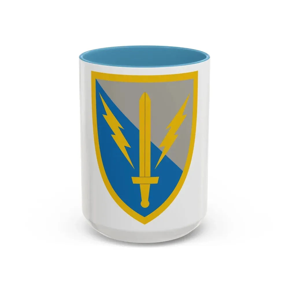 201st Expeditionary Military Intelligence Brigade (U.S. Army) Accent Coffee Mug 15oz Light Blue - Go Mug Yourself