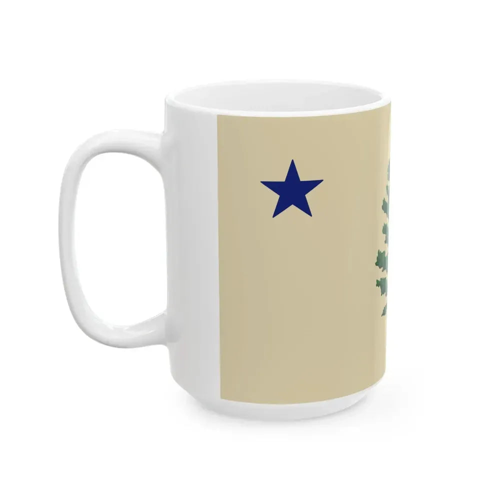 2024 Design of the 1901 Maine Flag (United States) White Coffee Mug - Go Mug Yourself