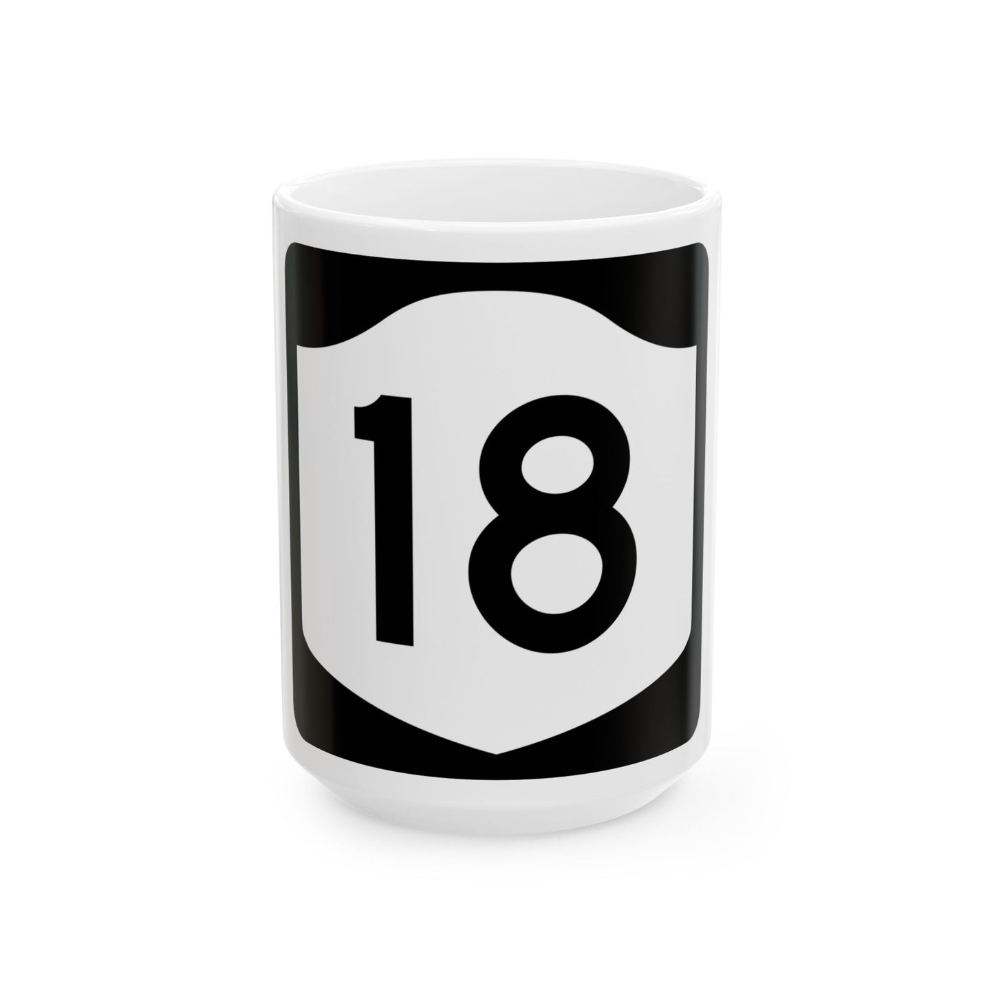 NY-18 (New York) (Road Sign) White Coffee Mug
