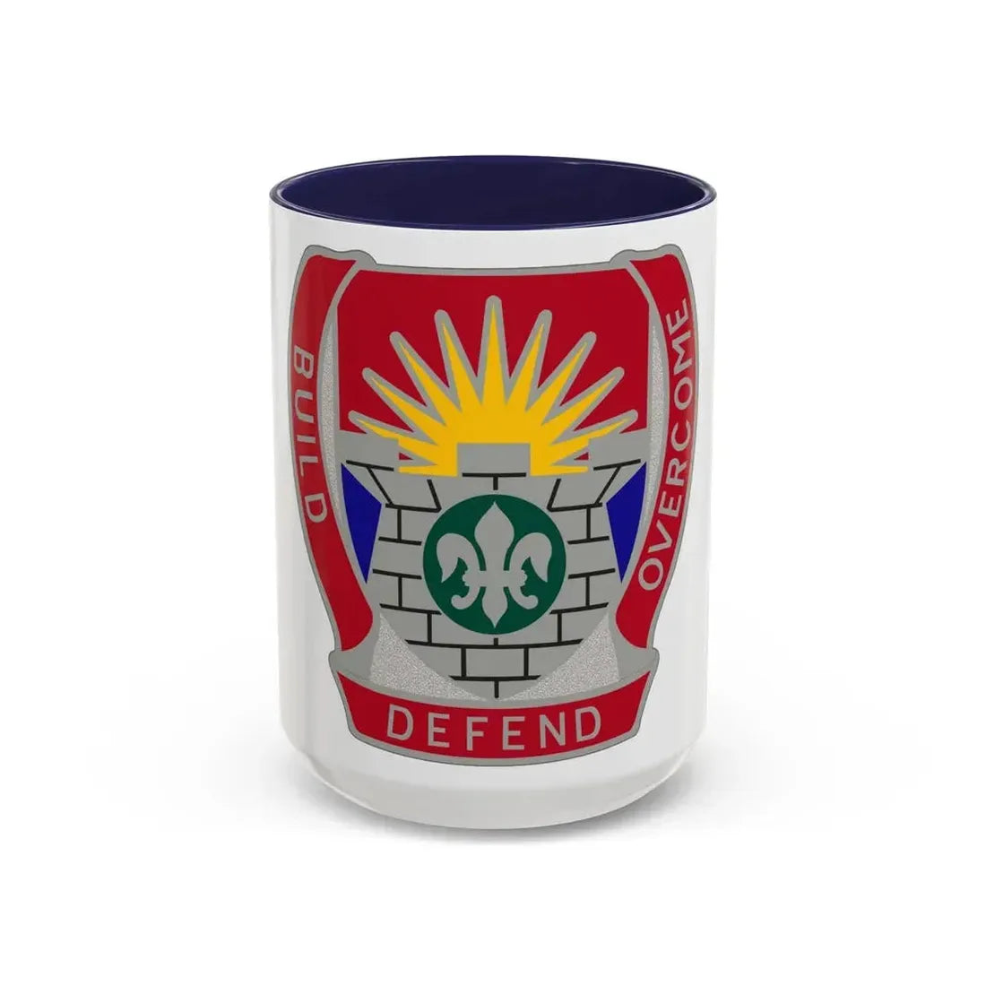 204 Engineer Battalion (U.S. Army) Accent Coffee Mug 15oz Navy - Go Mug Yourself
