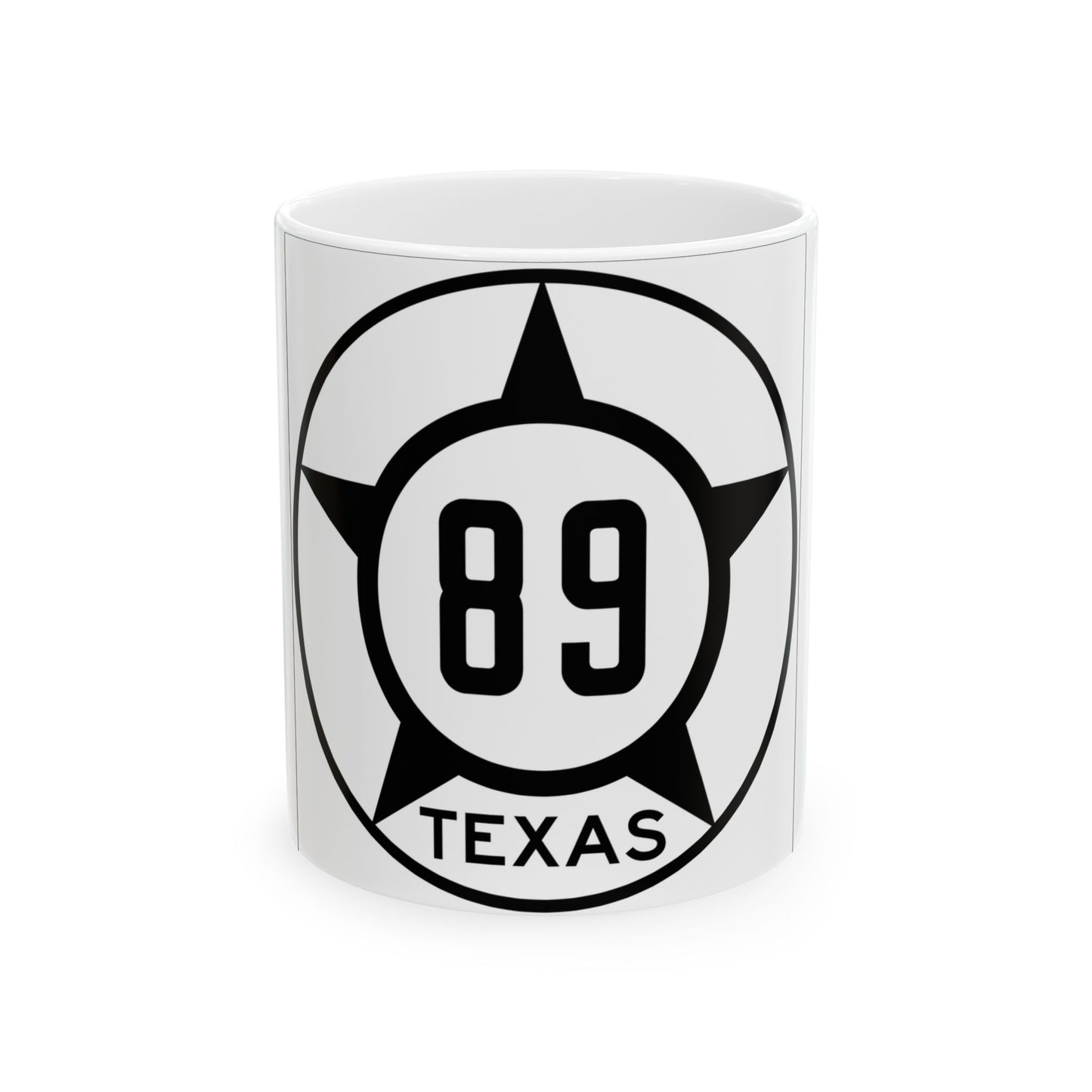 Old Texas 89 (Texas) (Road Sign) White Coffee Mug