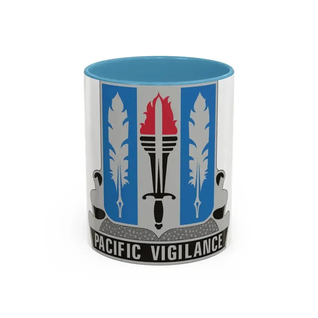205 Military Intelligence Battalion (U.S. Army) Accent Coffee Mug 11oz Light Blue - Go Mug Yourself