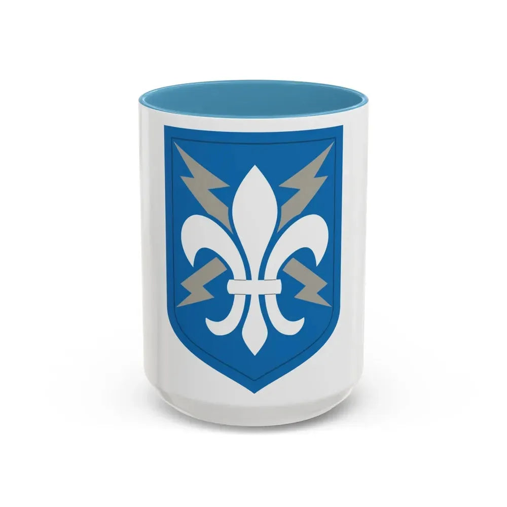 205 Military Intelligence Brigade (U.S. Army) Accent Coffee Mug 15oz Light Blue - Go Mug Yourself