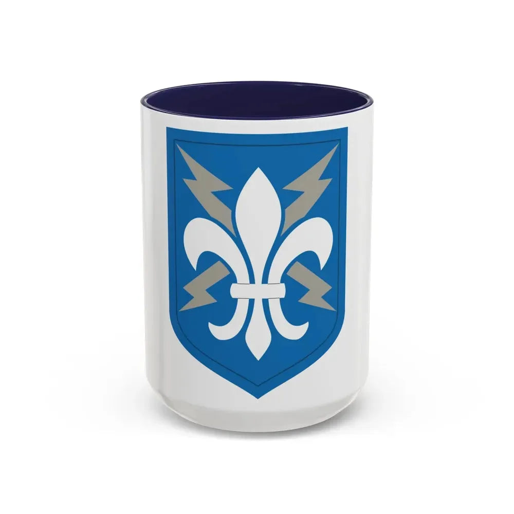 205 Military Intelligence Brigade (U.S. Army) Accent Coffee Mug 15oz Navy - Go Mug Yourself