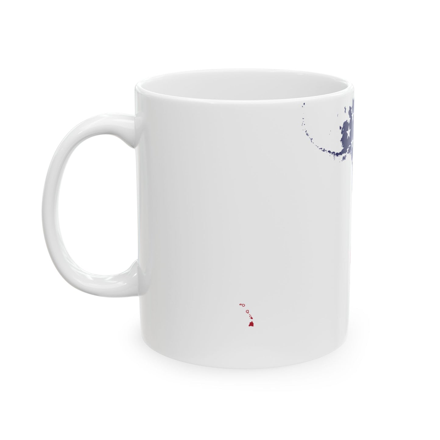 Flag-map of the United States 50 states (United States) White Coffee Mug