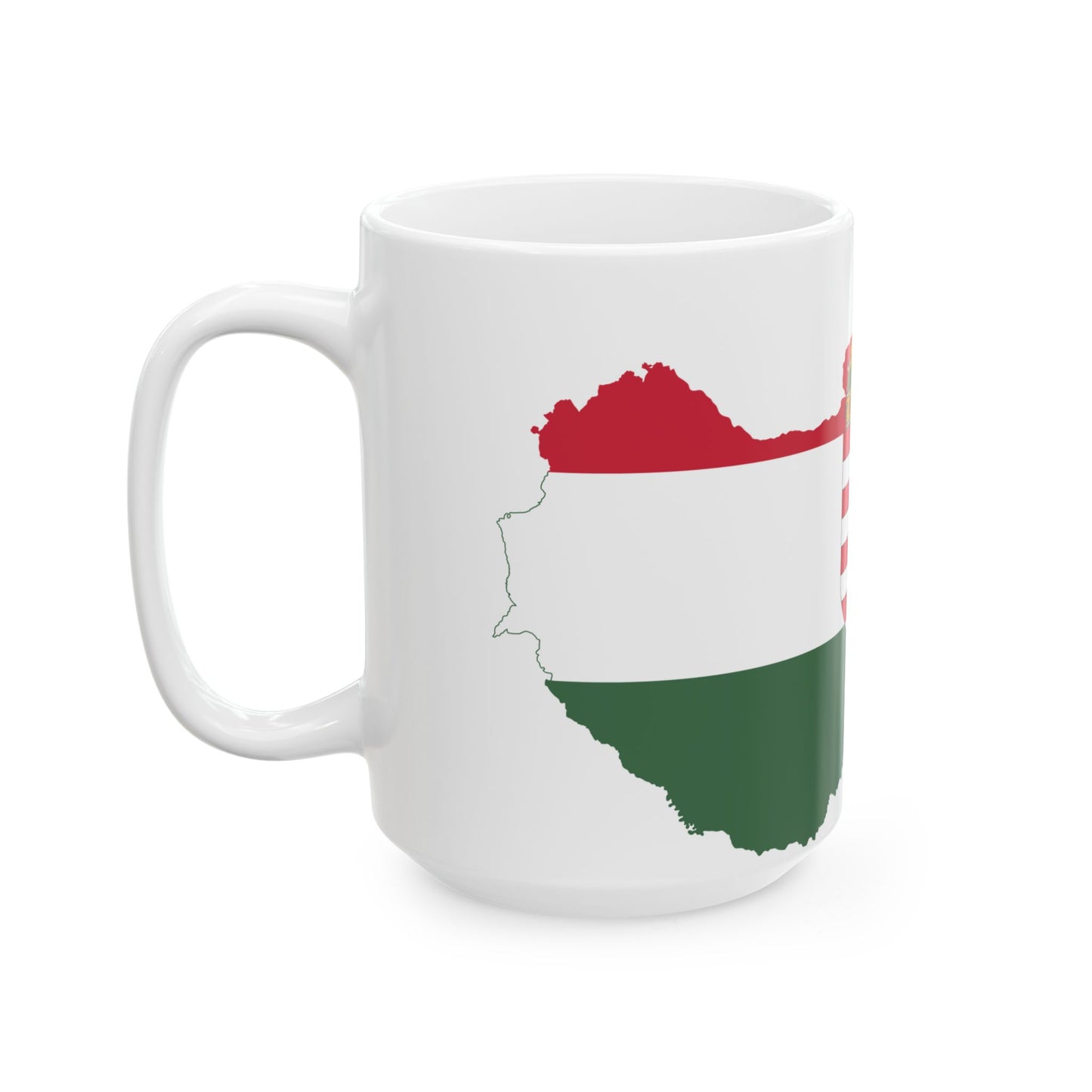 Flag-map of Hungary 1921 (Hungary) White Coffee Mug