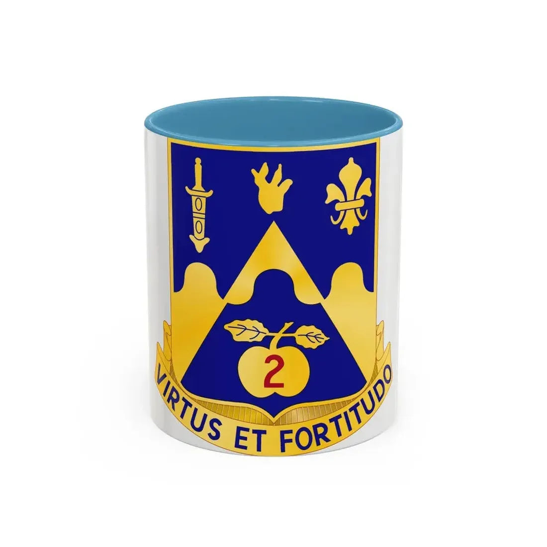 205th Armor Regiment (U.S. Army) Accent Coffee Mug 11oz Light Blue - Go Mug Yourself