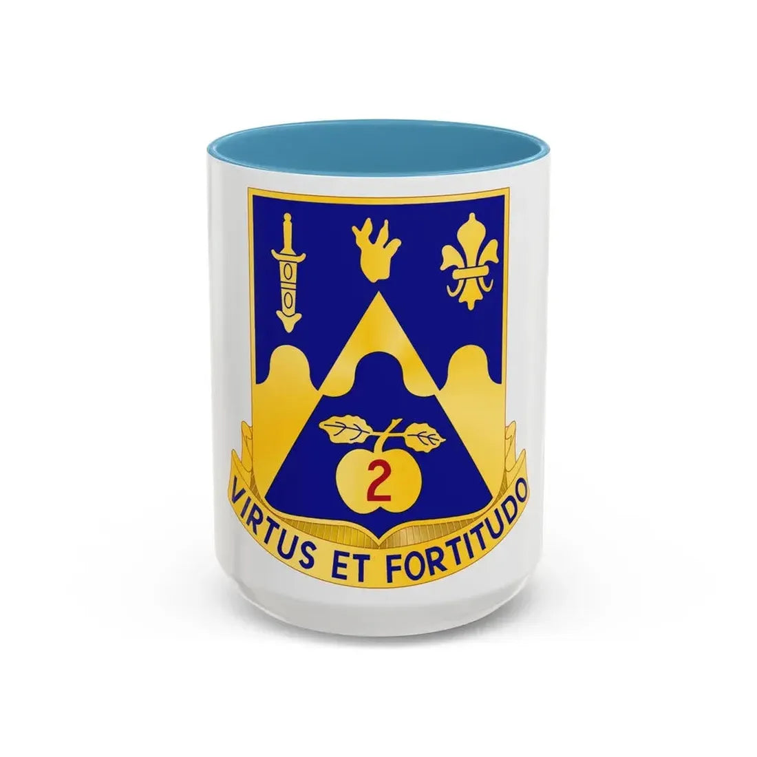 205th Armor Regiment (U.S. Army) Accent Coffee Mug 15oz Light Blue - Go Mug Yourself