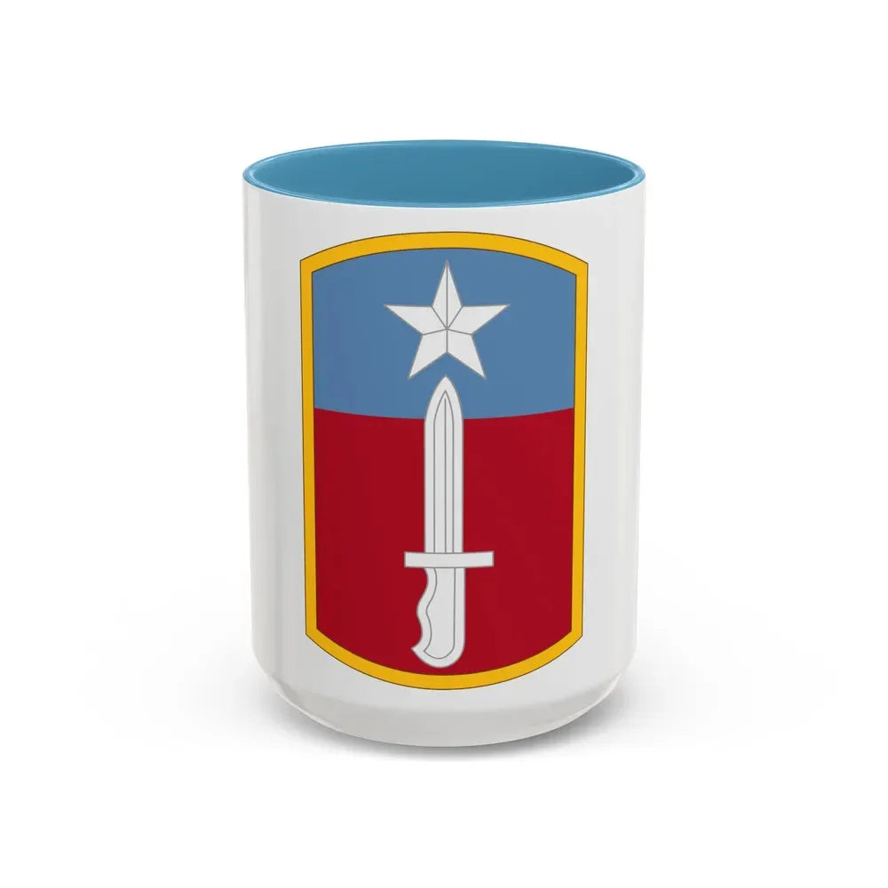 205TH INFANTRY BRIGADE (U.S. Army) Accent Coffee Mug 15oz Light Blue - Go Mug Yourself