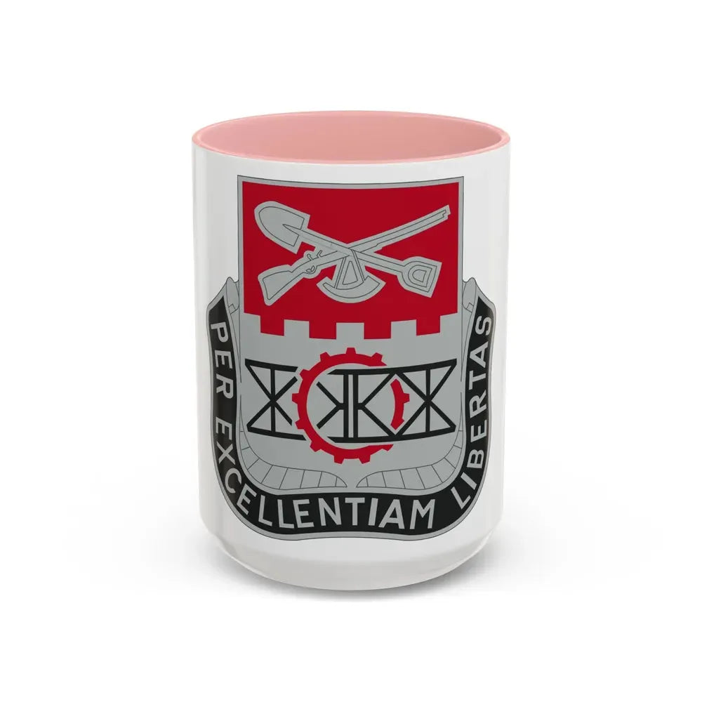 206 Engineer Battalion (U.S. Army) Accent Coffee Mug 15oz Pink - Go Mug Yourself