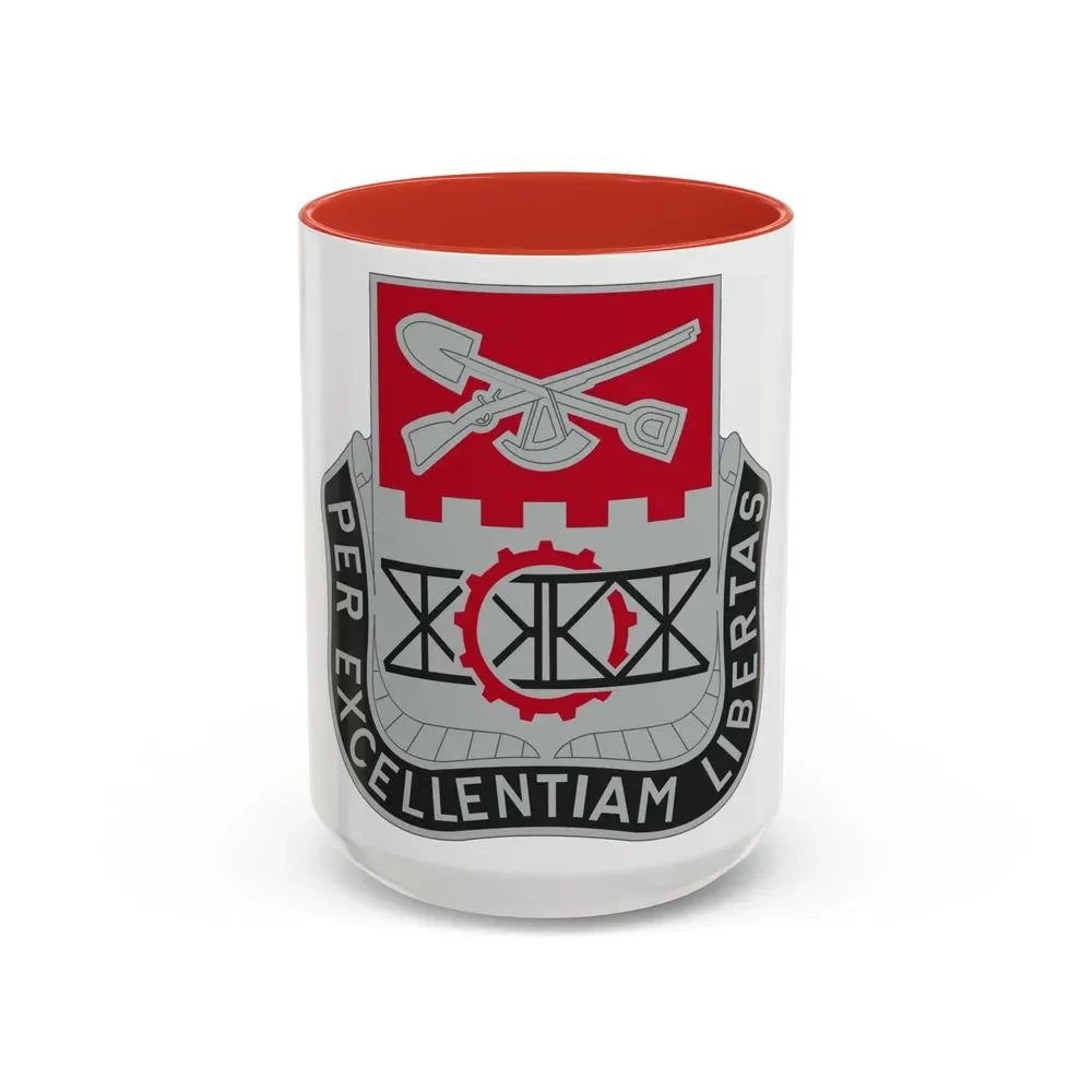206 Engineer Battalion (U.S. Army) Accent Coffee Mug 15oz Red - Go Mug Yourself