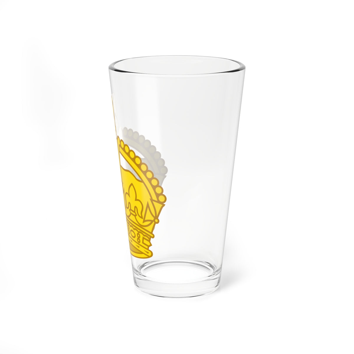 1901 pattern Tudor Crown gold (United Kingdom) (Military Rank) Pint Glass 16oz