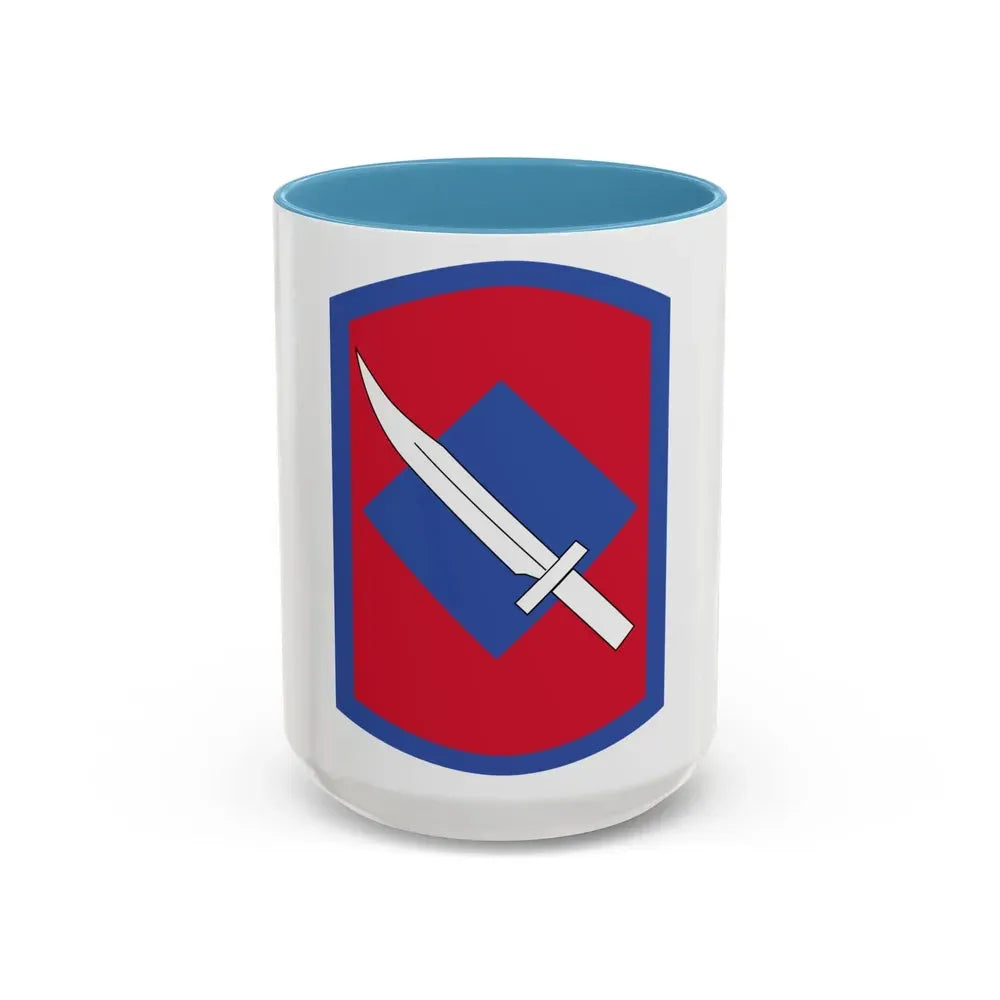 206th Field Artillery Regiment (U.S. Army) Accent Coffee Mug 15oz Light Blue - Go Mug Yourself