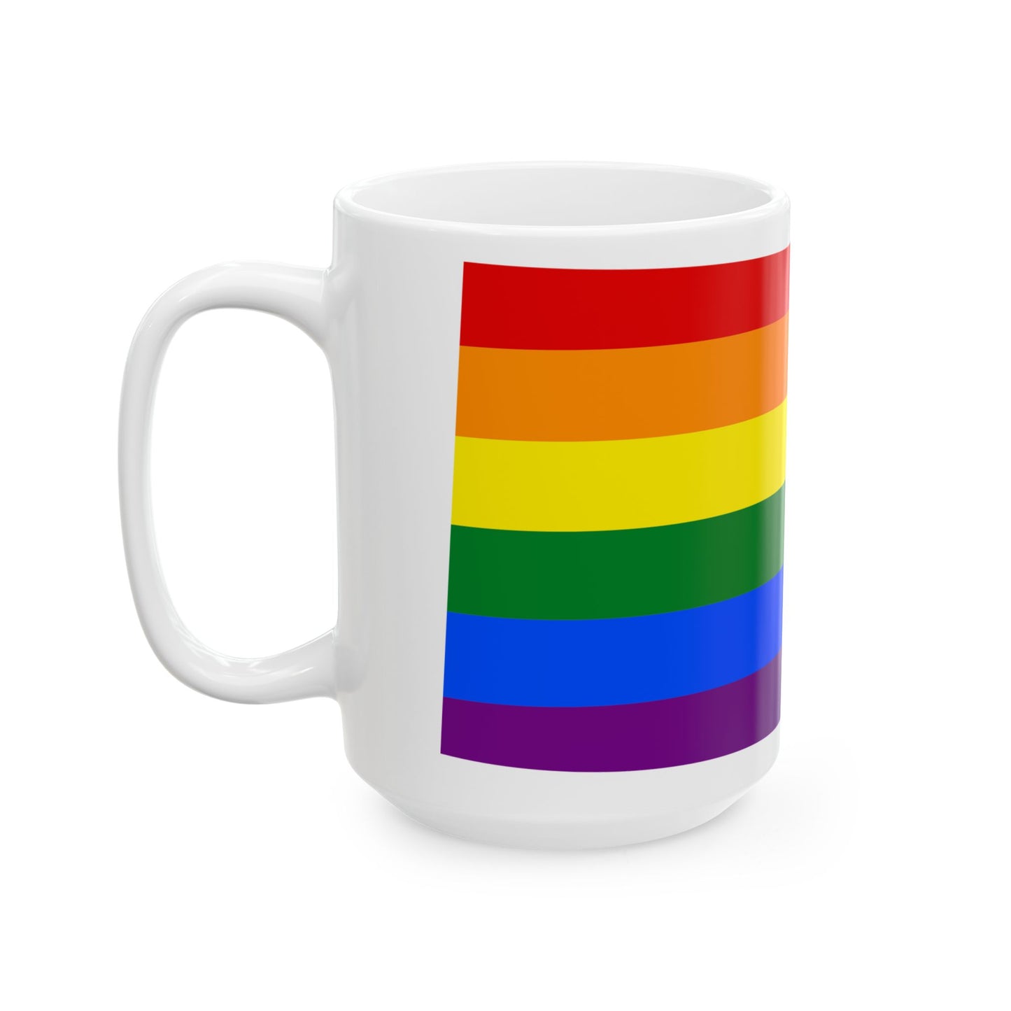 LGBT flag map of Kansas (United States) White Coffee Mug